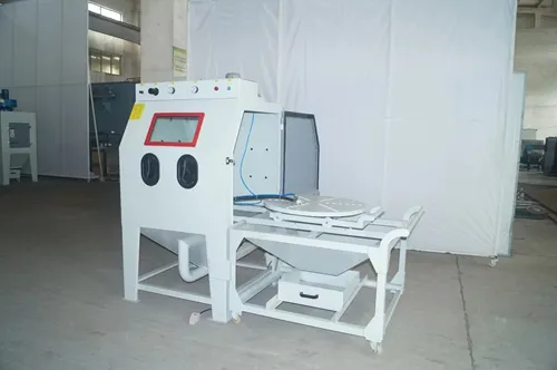 Bàn xoay máy phun cát thủ công